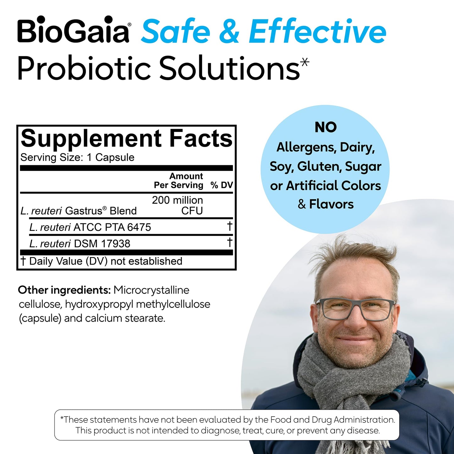BioGaia Gastrus L reuteri Probiotic | 35 Years of Clinical Gut Research | L reuteri 6475 + 17938 Probiotics | Ease Gut Discomfort, Gas & Bloating | Promotes a Healthy Gut & Microbiome | 30 Chewables