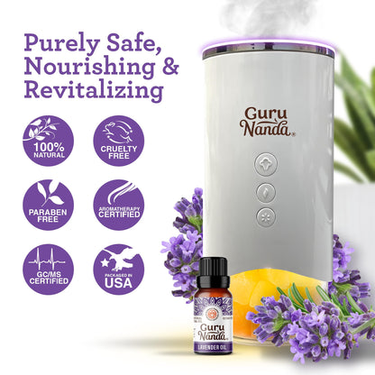 GuruNanda Lavender Essential Oil - 100% Pure, Natural and Undiluted Aromatherapy Oil