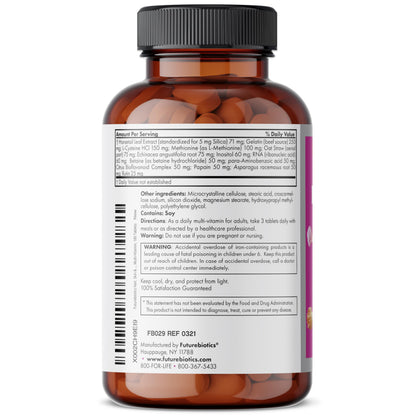 Futurebiotics Hair, Skin & Nails Beauty MultiVitamin with Biotin, Hair Vitamins and Skin Vitamins that Promote Healthy Hair and Nail, 180 Tablets