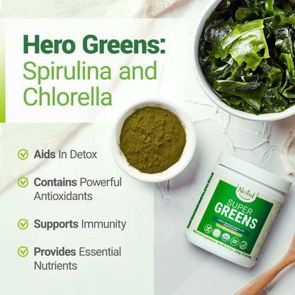 Super Greens Daily Greens Superfood Powder - Certified USDA Organic Green Powder