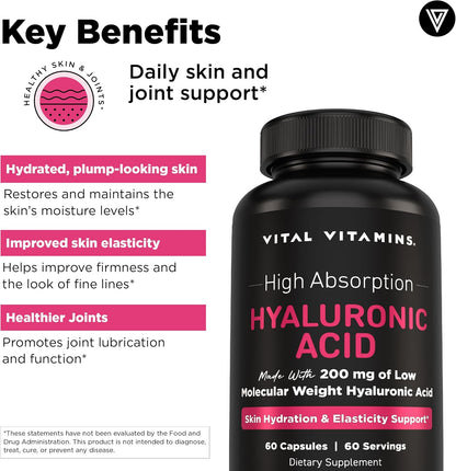 Vital Vitamins Multi-Collagen Plus 150 ct + Hyaluronic Acid Capsules 60 ct