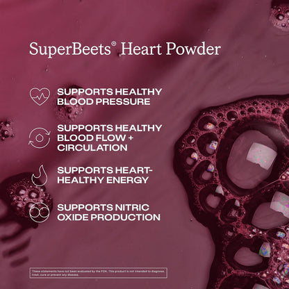HumanN SuperBeets Beet Root Powder - Non-GMO Beetroot Superfood - Nitric Oxide Supplement for Heart Health, Circulation & Blood Pressure Support - Black Cherry, 30 Servings