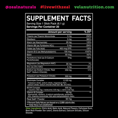 Enhanced Powder Stick Packs (Cherry Limeade- 20 Packets) Sugar Free + BCAA B