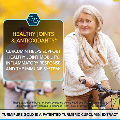 BioEmblem Triple Magnesium Complex and BioEmblem Turmeric Curcumin with Clinically Studied TurmiPure - Joint Support, Healthy Inflammation Turmeric Supplements