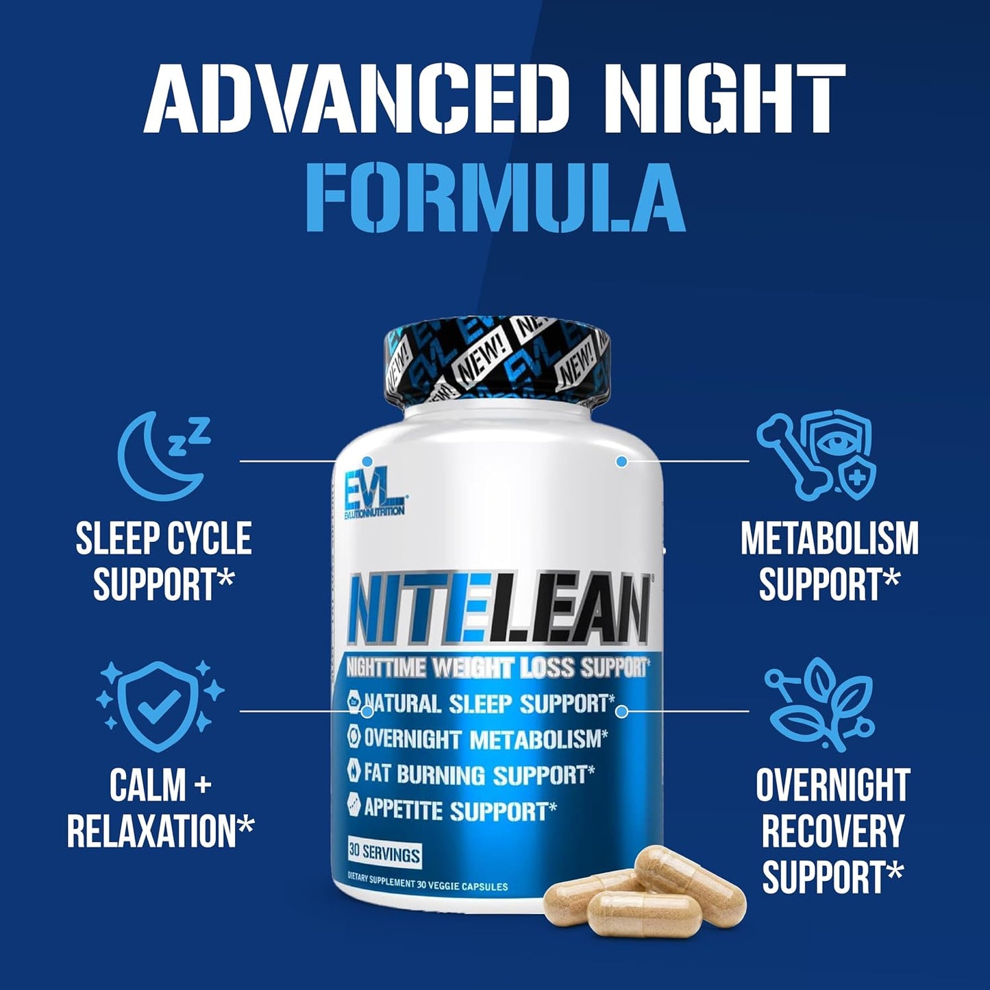 Night Time Fat Burner for Weight Loss Support - Belly Fat Burner for Men & Women with Green Tea and White Kidney Bean Extract - Nighttime Metabolism Booster & Sleep Optimizer to Help Stubborn Fat Loss