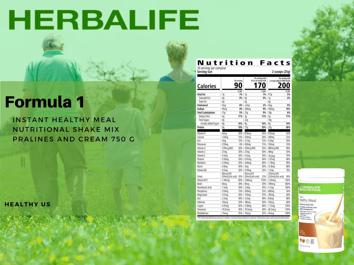 Herbalife Four Combo Formula 1 (Pralines and Cream 750g) Healthy Nutritional Shake