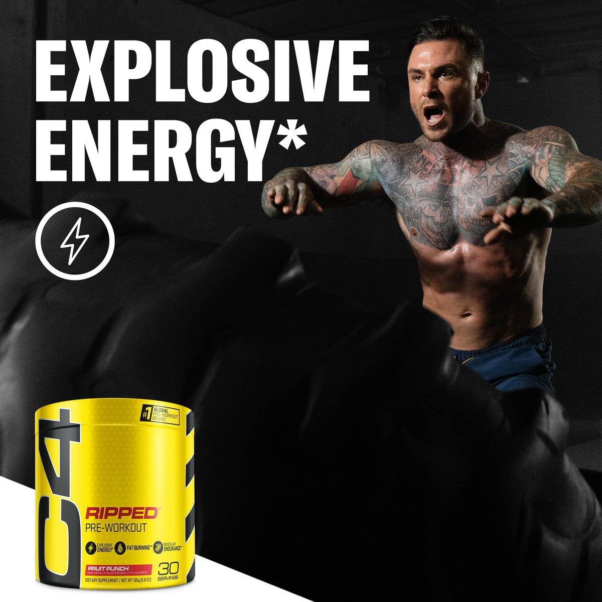 Cellucor - C4 Ripped Fruit Punch, 30 Servings, 183 g (6.46 Oz)