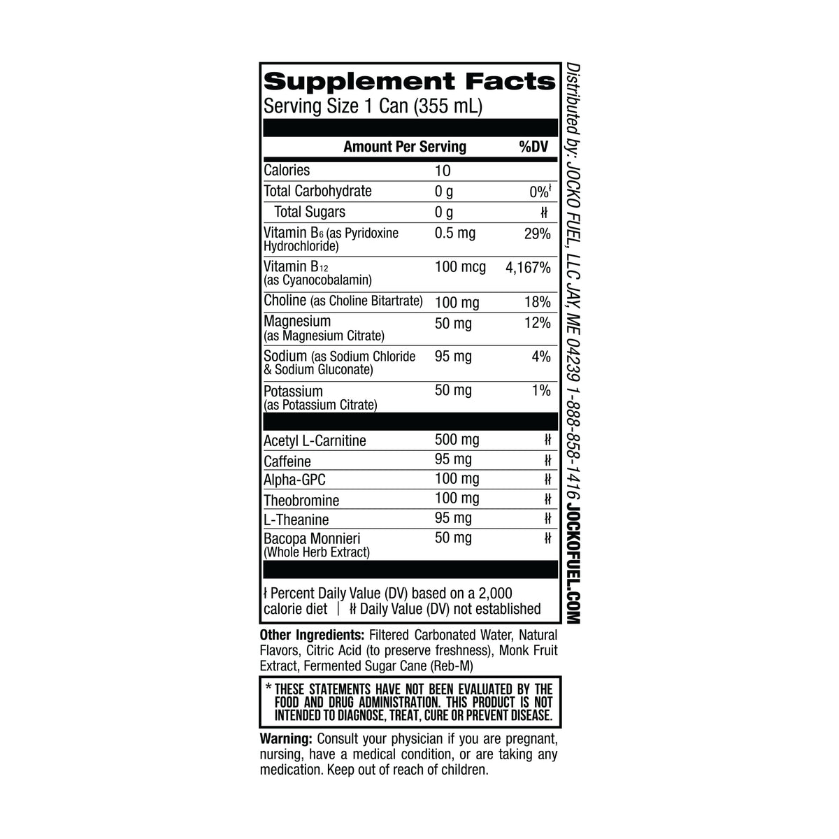 Jocko GO Energy Drink - KETO, Vitamin B12, Vitamin B6, Electrolytes, L Theanine, Magnesiu