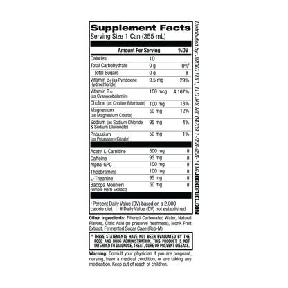 Jocko GO Energy Drink - KETO, Vitamin B12, Vitamin B6, Electrolytes, L Theanine, Magnesiu