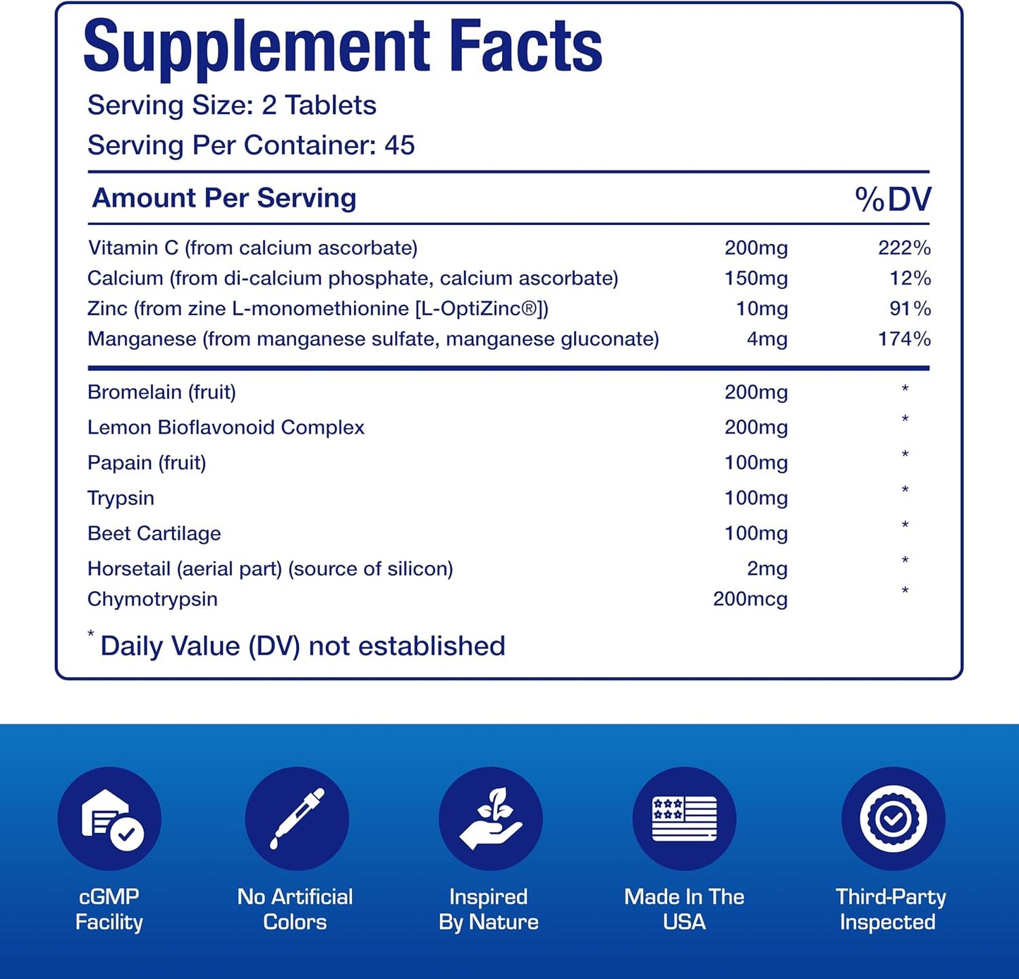Cartilage Ligament and Tendon Supplement - Clinical Restorative Joint Support Formula with Bovine Cartilage Minerals and Proteolytic Enzymes for Enhanced Comfort Mobility Zymain 90 Support