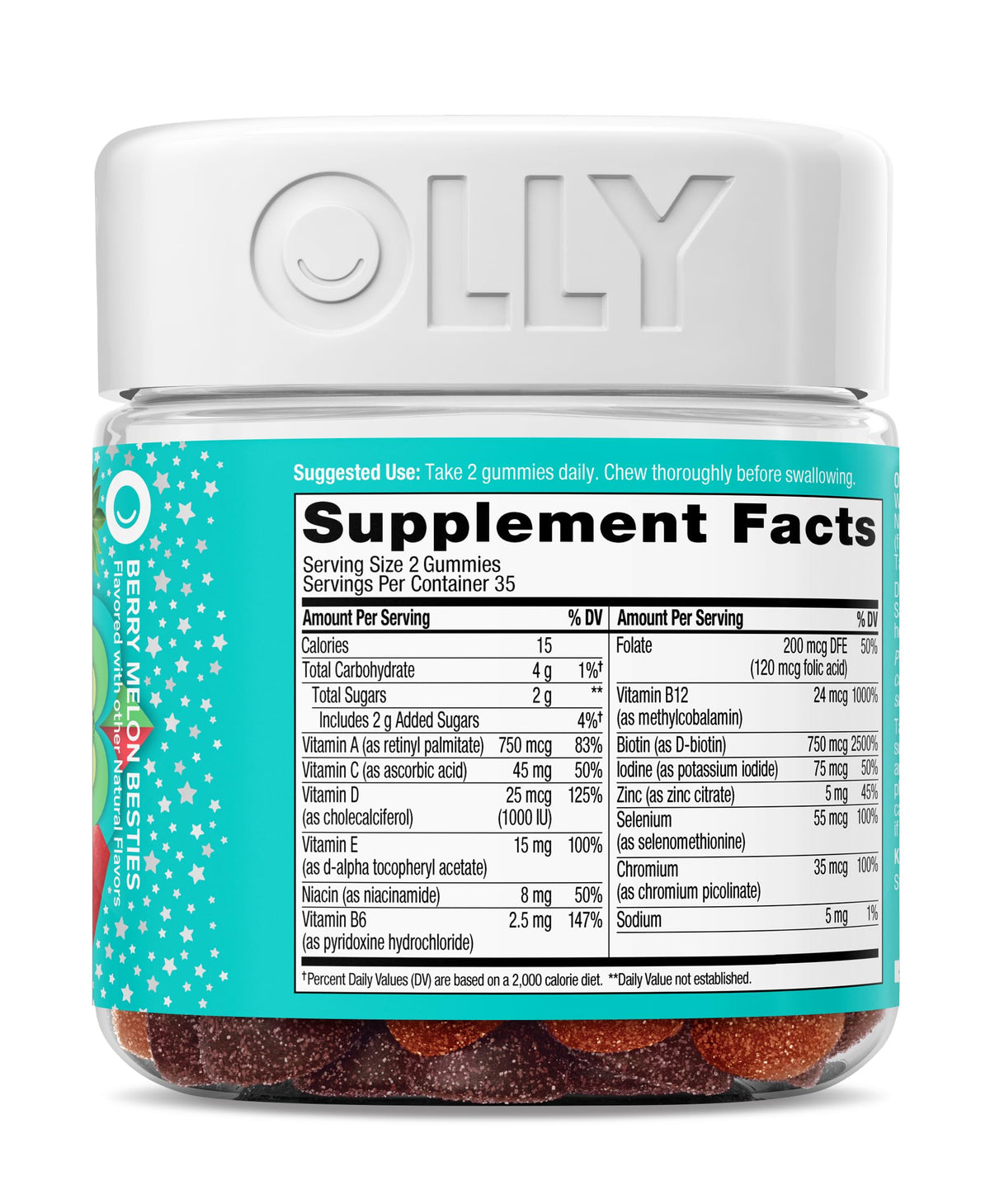 OLLY Teen Girl Multi Gummy, Healthy Skin and Immune Support*- 70 Count