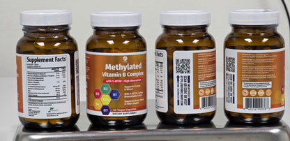 1 Body Methylated Vitamin B Complex, 5-MTHF & Methyl B12, 60 Capsules