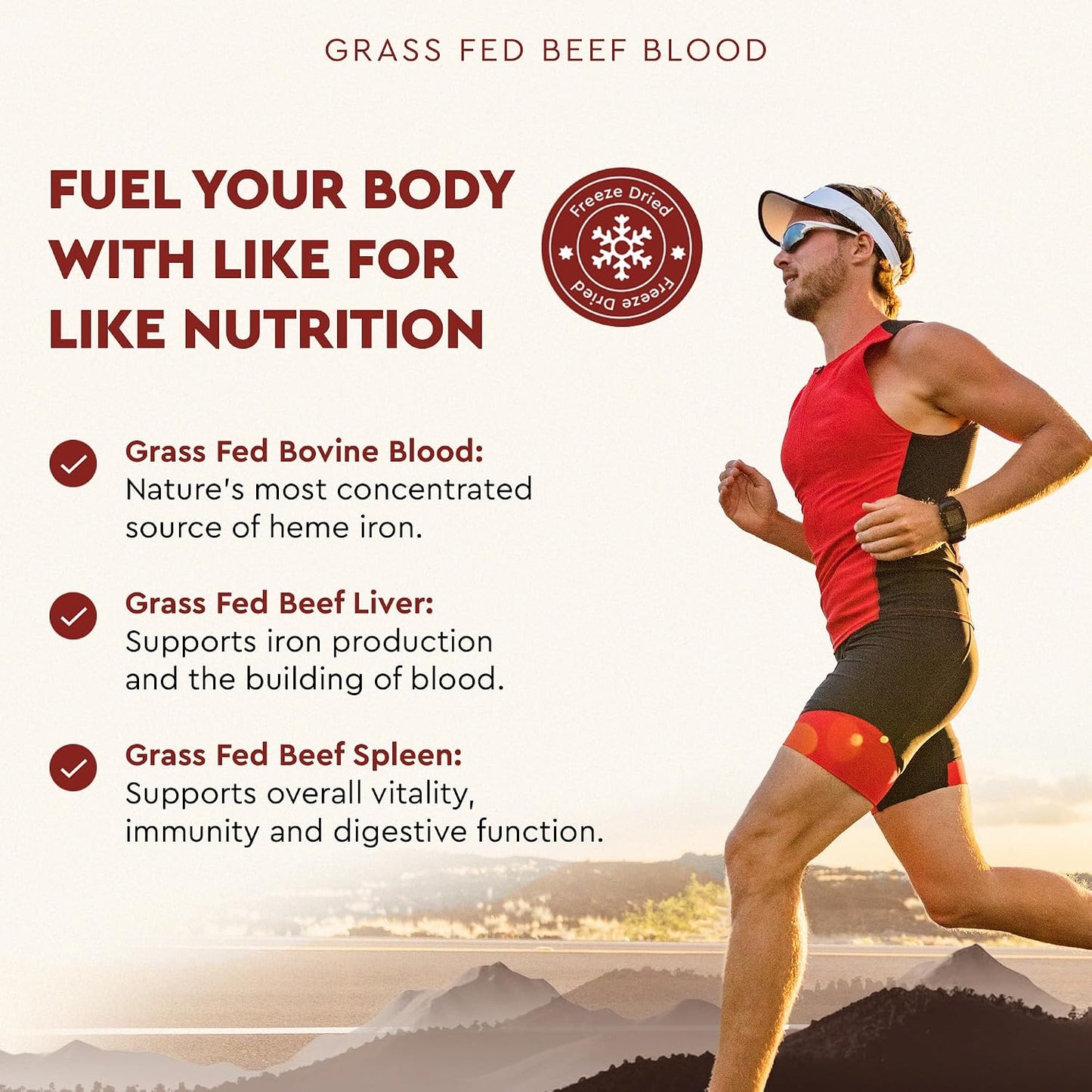 Ancestral Supplements Blood Health Supplement, Organ Formula, 500mg, 180 Ct | Beef blood, spleen and liver supplement supports red and white blood cell formation, immune health and heart health together.