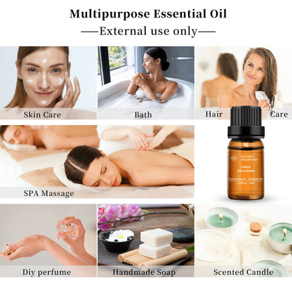 Lemon Essential Oil,100% Pure Organic Essential Oils for Aromatherapy, Diffuser, Massage, Soap Making
