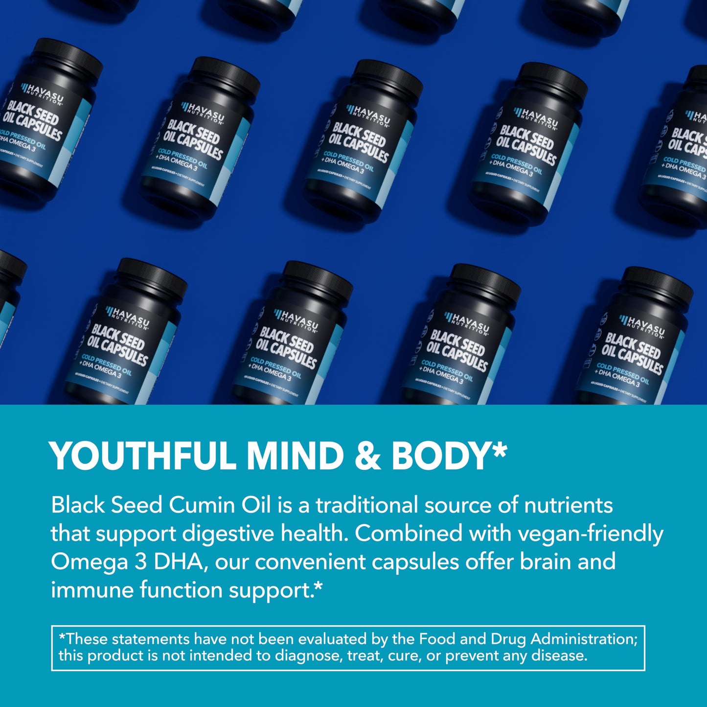 Black Seed Oil Capsules, Vegan, Non-GMO, Cold-Pressed Nigella Sativa, 90ct | 1500mg Per Serving Black Cumin Supplement for Skin Health, Immune Function, and Digestive Health, Unflavored, 30 Servings