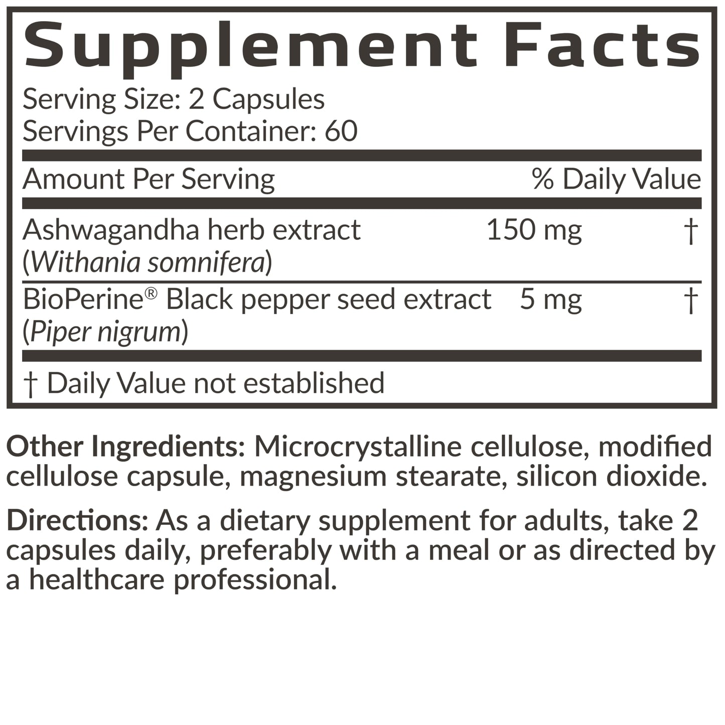 Futurebiotics Ashwagandha Extra Strength Stress & Mood Support 100 Capsules | Vegetarian, Non-GMO, Gluten-FREE, Soy-FREE, BioPerine for High Absorption