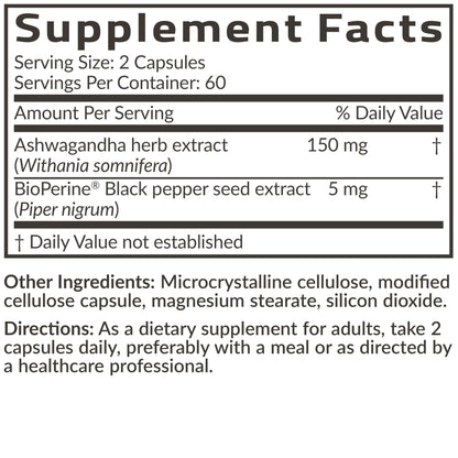 Futurebiotics Ashwagandha Extra Strength Stress & Mood Support 100 Capsules | Vegetarian, Non-GMO, Gluten-FREE, Soy-FREE, BioPerine for High Absorption