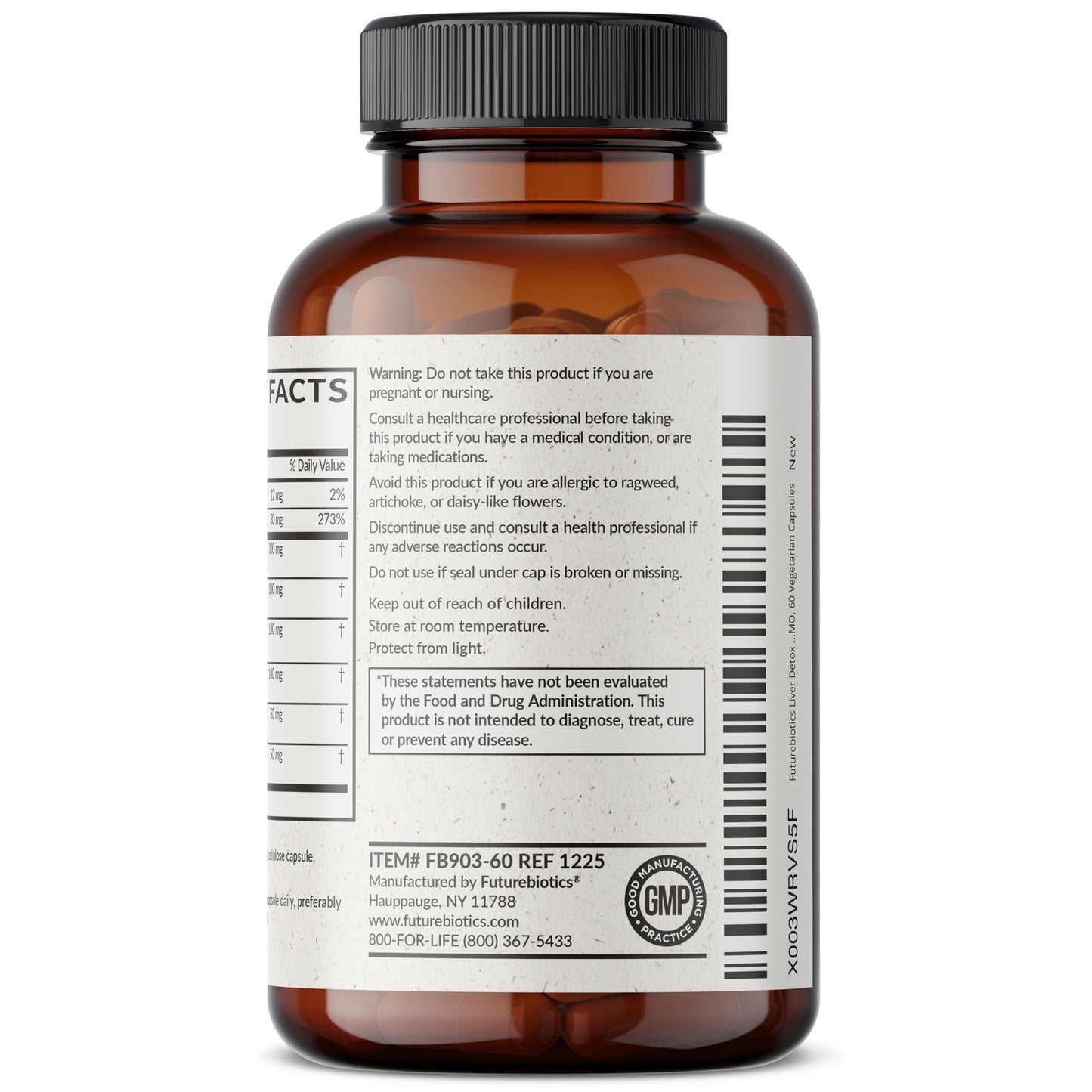 Futurebiotics Liver Detox Advanced Detox & Cleanse Formula Supports Healthy Liver Function with Milk Thistle, Dandelion Extract, Turmeric, Artichoke Leaf, & More, Non-GMO, 60 Vegetarian Capsules