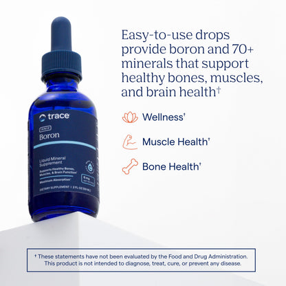 Trace Minerals Ionic Boron Liquid Supplement, 6 mg, 2 fl oz, 48 Servings