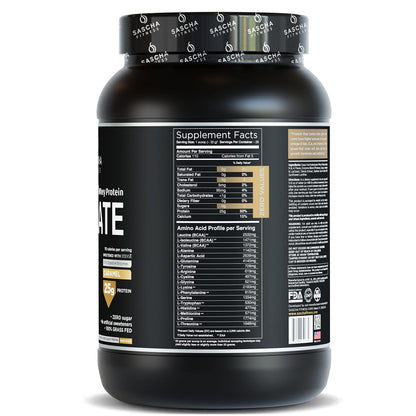 SASCHA FITNESS Hydrolyzed Whey Protein Isolate,100% Grass-Fed (2.11 Pounds)