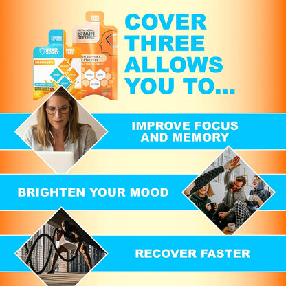 Brain Assist + Brain Defense | Support Focus, Memory, Clarity, Concentration, Regeneration Support | Omega Fish Oil, Resveratrol, Turmeric, Uridine, Curcumin, Vitamin C