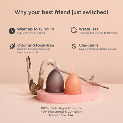 Saalt Soft Menstrual Cup - Best Sensitive Reusable Period Cup - Wear for 12 Hours - Tampon and Pad