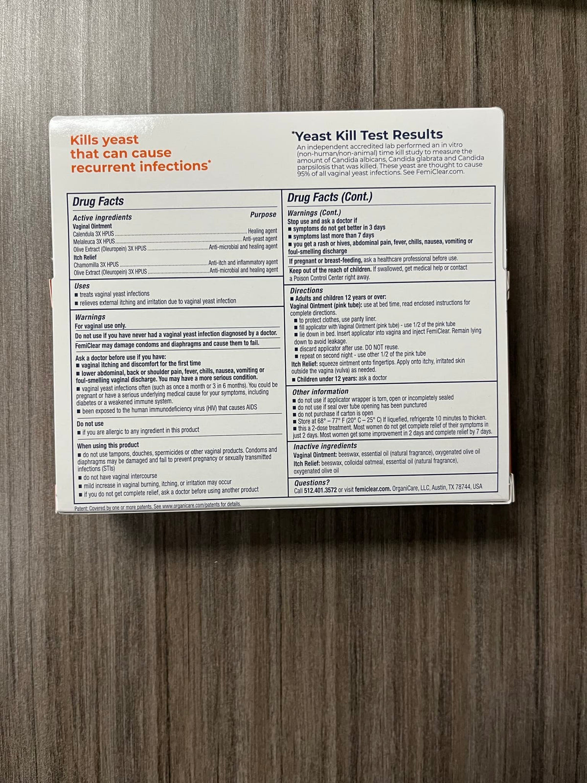 FemiClear 2-Day Dose Yeast Infection Treatment for Women and Soothing Feminine Wash, External Anti-Itch Ointment