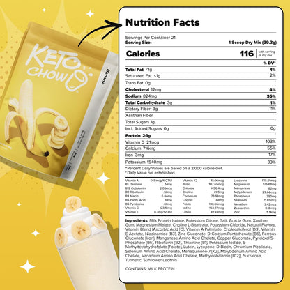 Keto Chow Chocolate Meal Replacement Shake Powder, 21 Meals