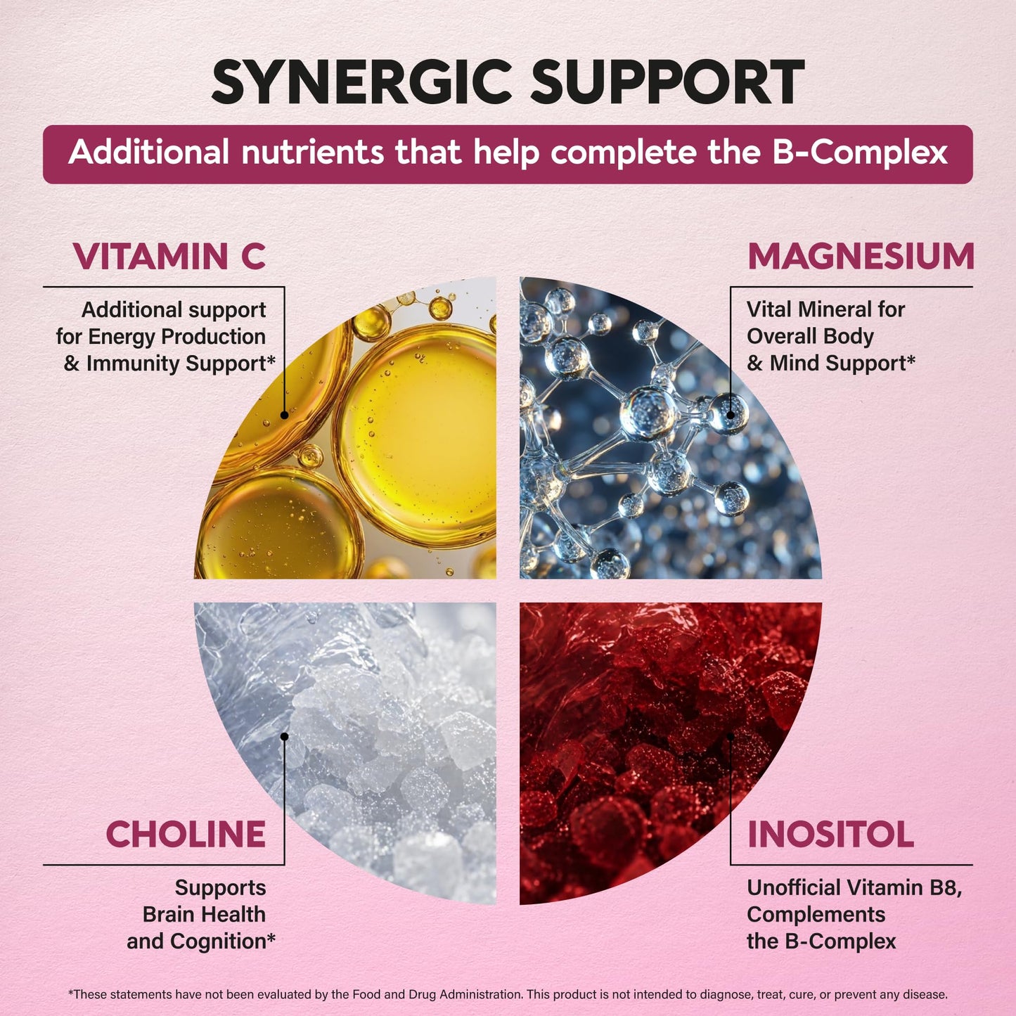 Vitamin B Complex for Men & Women - Made in USA - 11-in-1 B-Complex: B1, B2, B3, B5, B6, B7, B8, B9, B12 with Vitamin C, Choline, Inositol - Energy, Brain & Heart Support Supplement, 60 Vegan Capsules