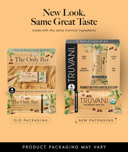 Truvani Plant Based Snack Bars | Variety | 12 Pack | Vegan | 5-8g Protein | USDA Organic and Vegan | Dairy, Soy, and Gluten Free | Individually Wrapped