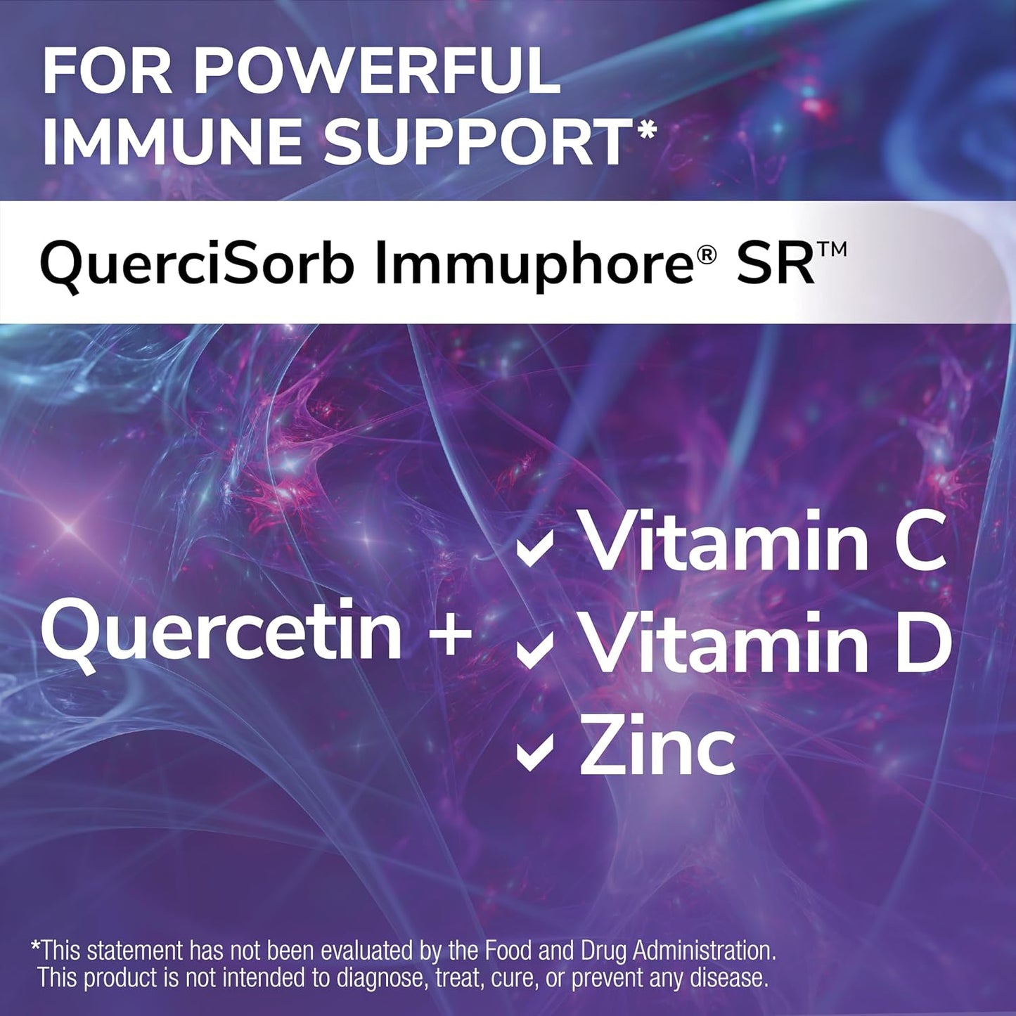 QuerciSorb Immuphore SR Quercetin, Immune Support Supplement, Sustained Release, Vitamin C, Vitamin D3 & Zinc, Supports Immune Function and Overall Health, Hypoallergenic, 400mg, 120 Vegi Caps