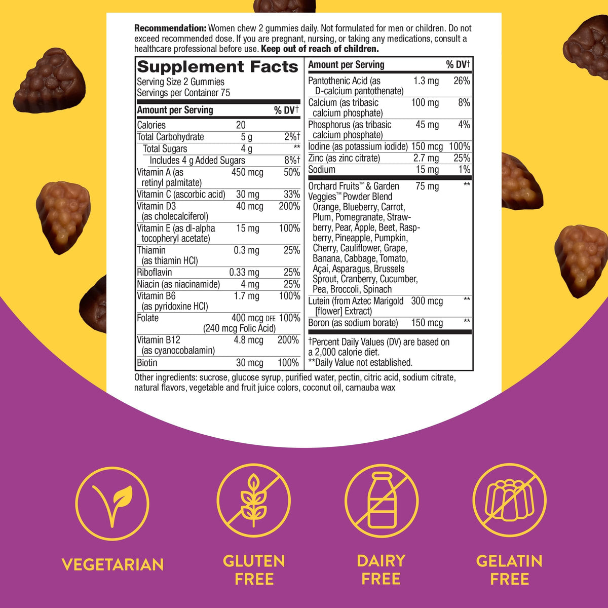 Nature's Way Alive! Women’s 50+ Daily Gummy Multivitamins, Supports Healthy Heart