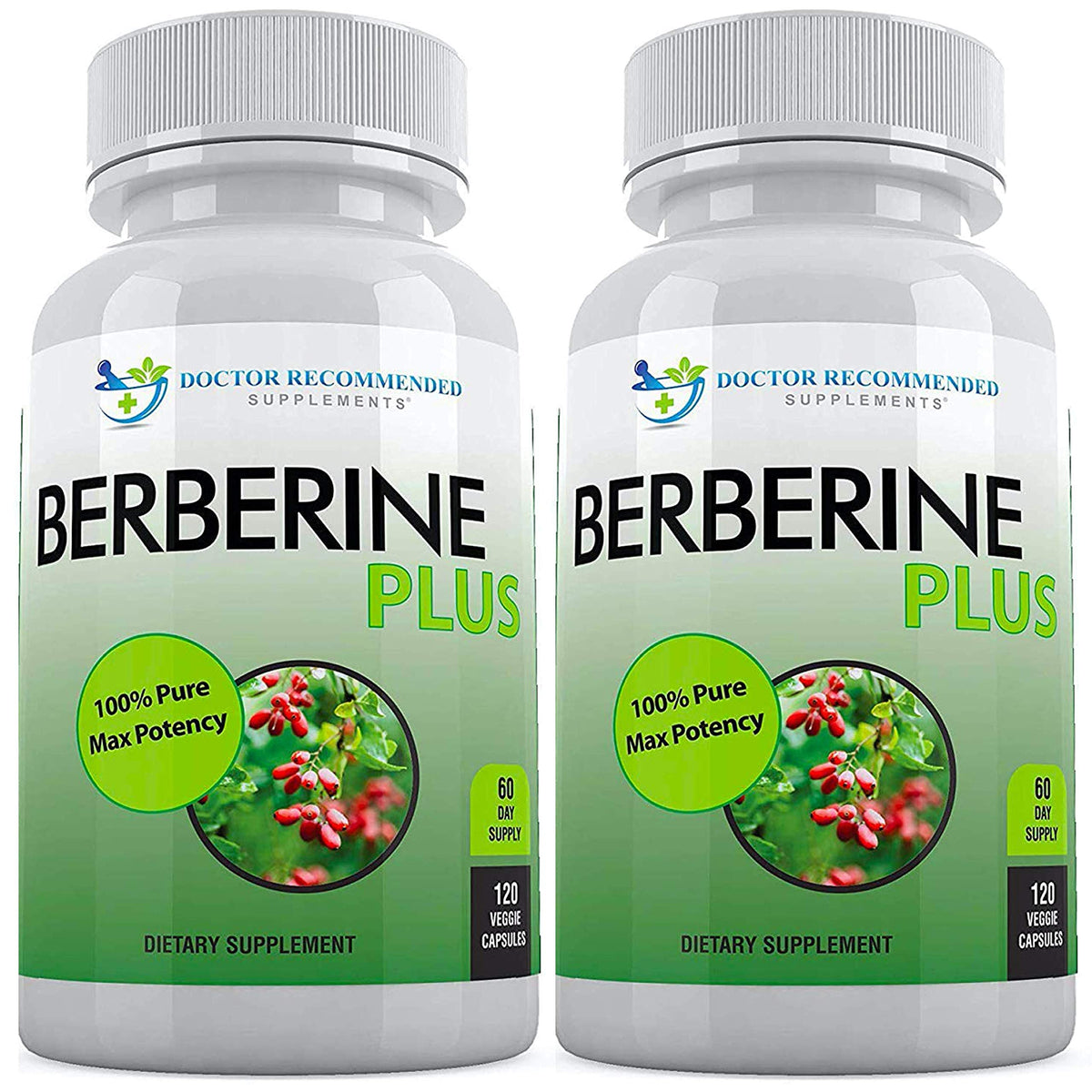 DOCTOR RECOMMENDED SUPPLEMENTS Berberine Plus 1200mg Per Serving - 120 Veggie Capsules with Royal Jelly