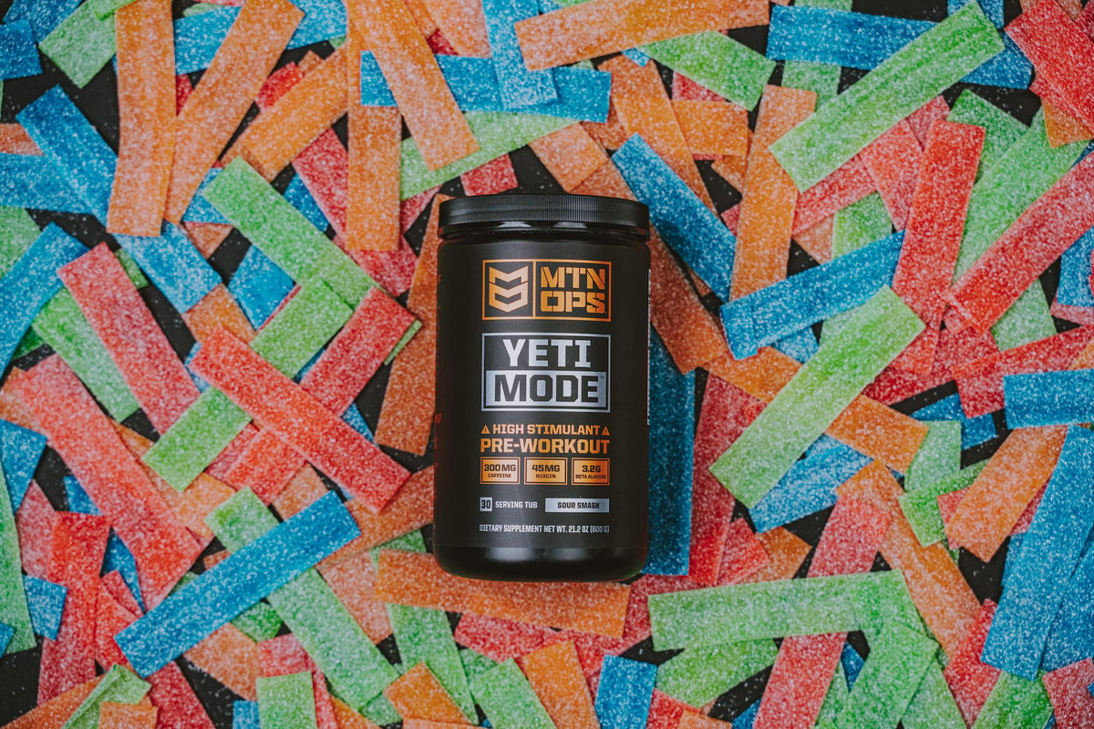 MTN OPS Yeti Mode High Stim Pre-Workout with Creatine, Pink Lemonade