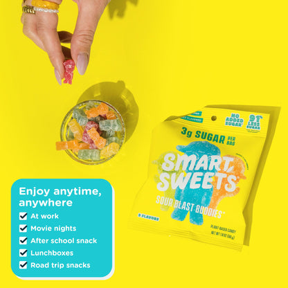 SmartSweets Sweet Fish, Low Sugar Gummy Candy (3g), Low Calorie (130), Gluten-Free -1.8oz (Pack of 12) Packaging may vary