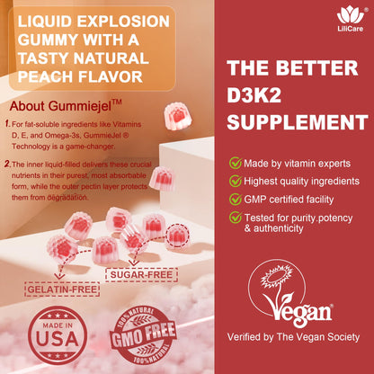 Vitamin D3 K2 Gummies 5000IU / 10,000 IU with 500mg Calcium + K2 (MK-7), Magnesium, Vitamin C & Zinc, For GLP-1 Users, Extra Strength - Ultimate Absorption for Bones, Muscles & Teeth, Vegan, 60Count