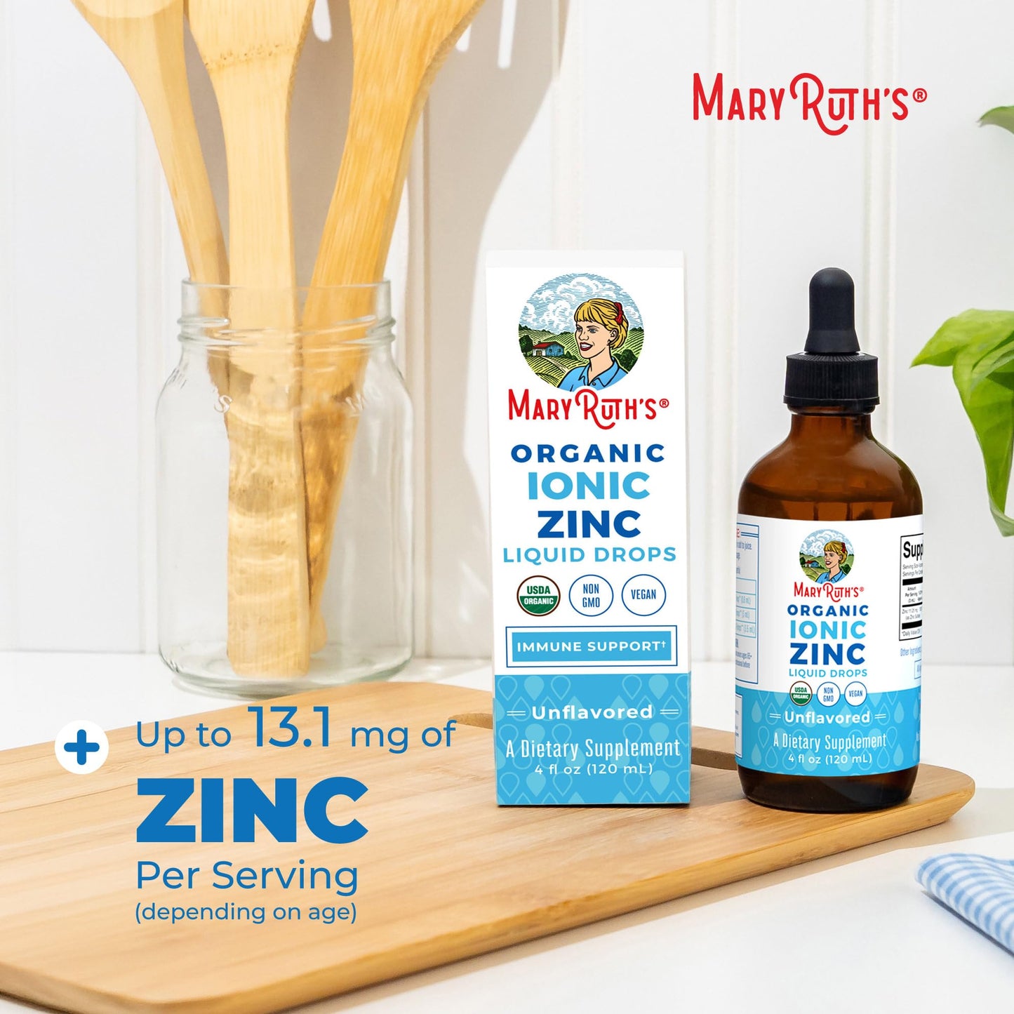 MaryRuth's Organic Liquid Zinc Supplement for Kids & Adults | Immune Support | Skin Health | Antioxidant | Cellular Metabolism | Zinc Sulfate | Vegan | Non-GMO | Sugar Free | Gluten Free | 4 oz