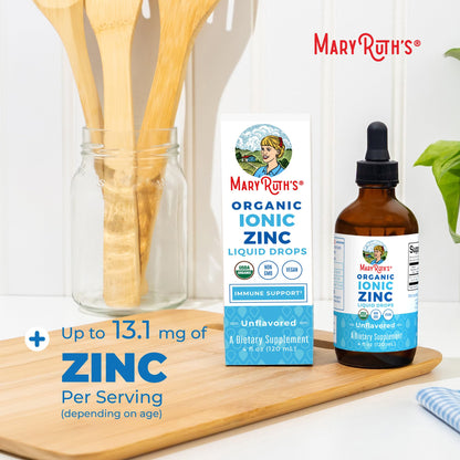 MaryRuth's Organic Liquid Zinc Supplement for Kids & Adults | Immune Support | Skin Health | Antioxidant | Cellular Metabolism | Zinc Sulfate | Vegan | Non-GMO | Sugar Free | Gluten Free | 4 oz