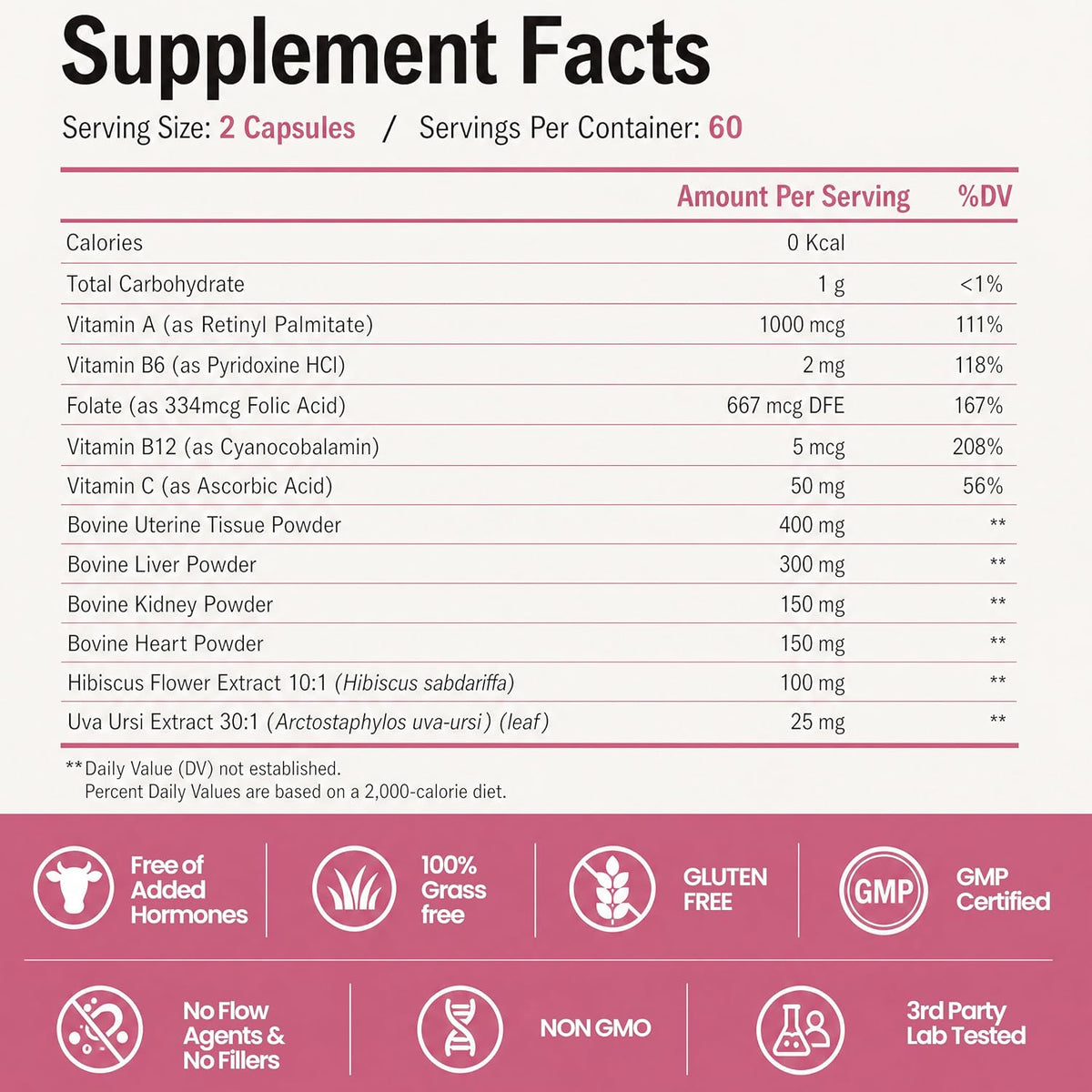 Grass Fed Beef Organ Supplement for Women – New Zealand Bovine Liver Support Supplement, Heart & Kidney – High Potency B12, B6 & Folate Energy Supplements, Fluid Balance & Bloating Relief,120ct