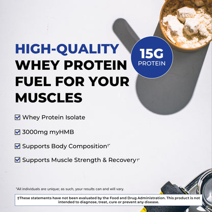 POWERLIFE Tony Horton High Impact Grass Fed Whey Protein with 3000 MG of HMB