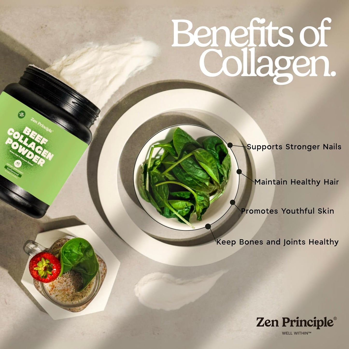 Grass-Fed Agglomerated Hydrolyzed Collagen Peptides 1.5 lb. Anti-Aging Protein for Healthy Hair, Skin & Joints. Paleo Friendly, GMO and Gluten Free, Pasture-Raised Bovine.