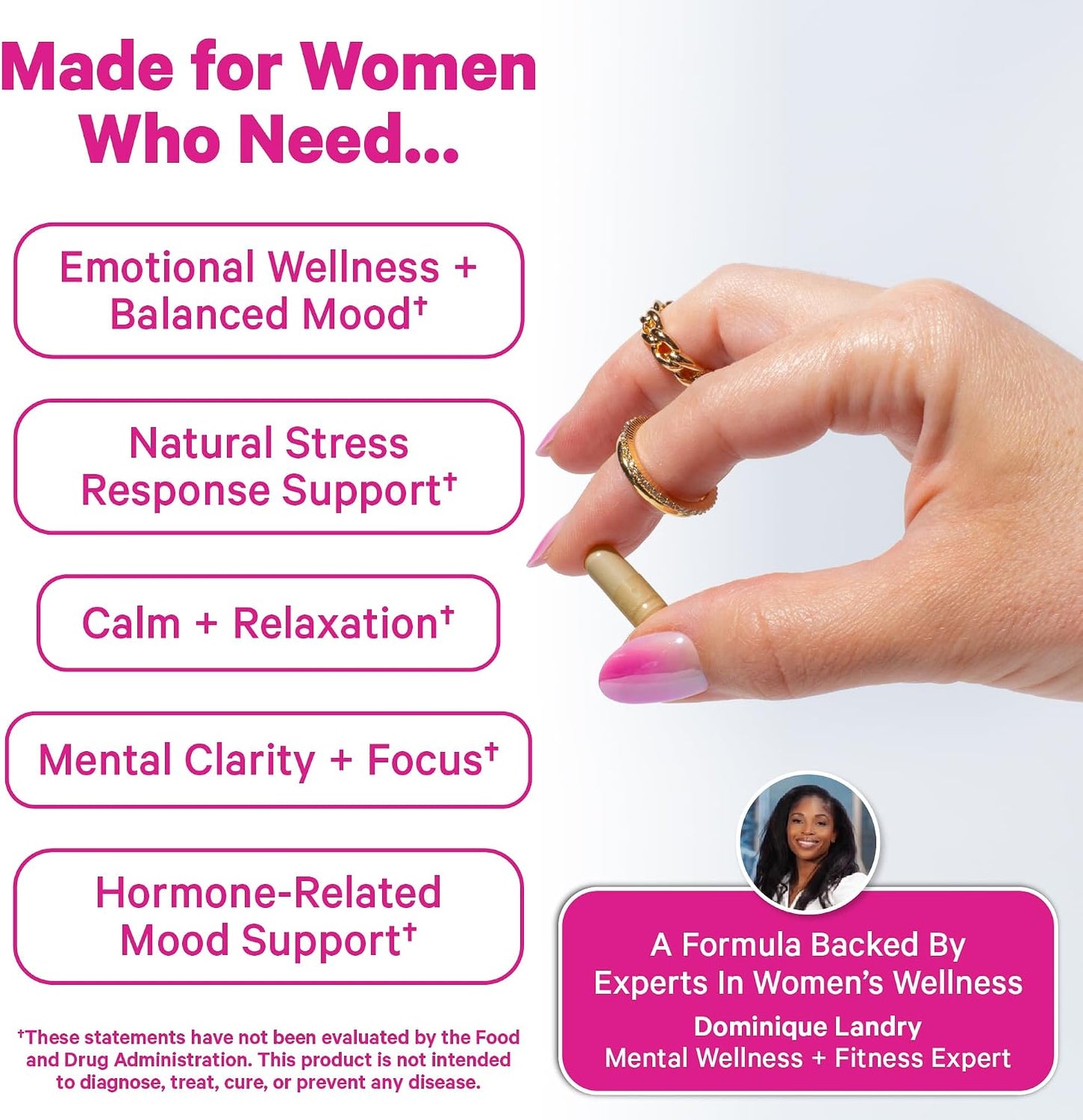Pink Stork Saffron Extract for Mood Balance for Women, 30 Capsules | 88.5mg Saffron with Chamomile & Passionflower, Stress, Calm + Cortisol Support, Emotional Wellness + Hormonal Mood Balance