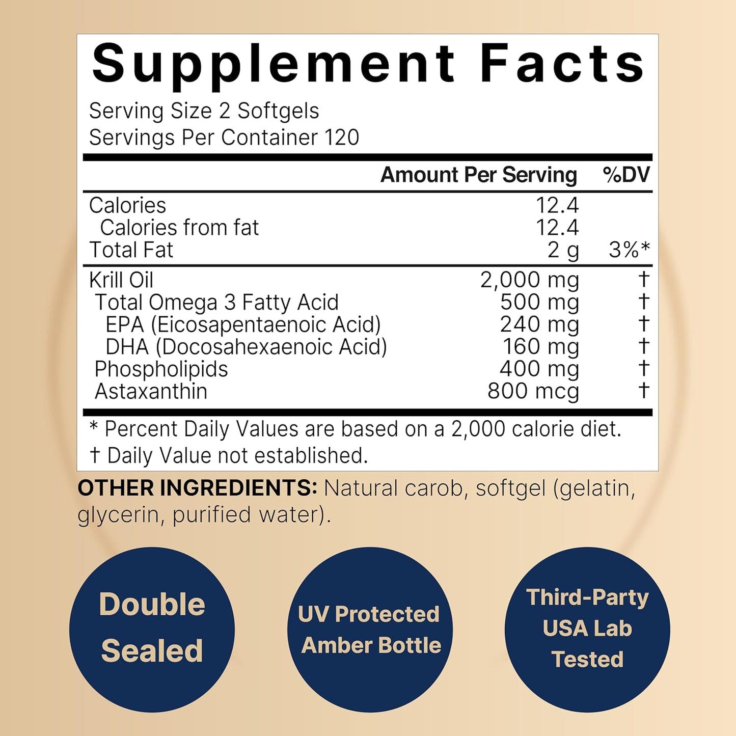 NatureBell Antarctic Krill Oil 2000mg Supplement, 240 Softgels, 3X Strength Natural Source of Omega-3s, EPA 240mg + DHA 160mg + Astaxanthin 800mcg – No Fishy Aftertaste – Mercury Free & Non-GMO