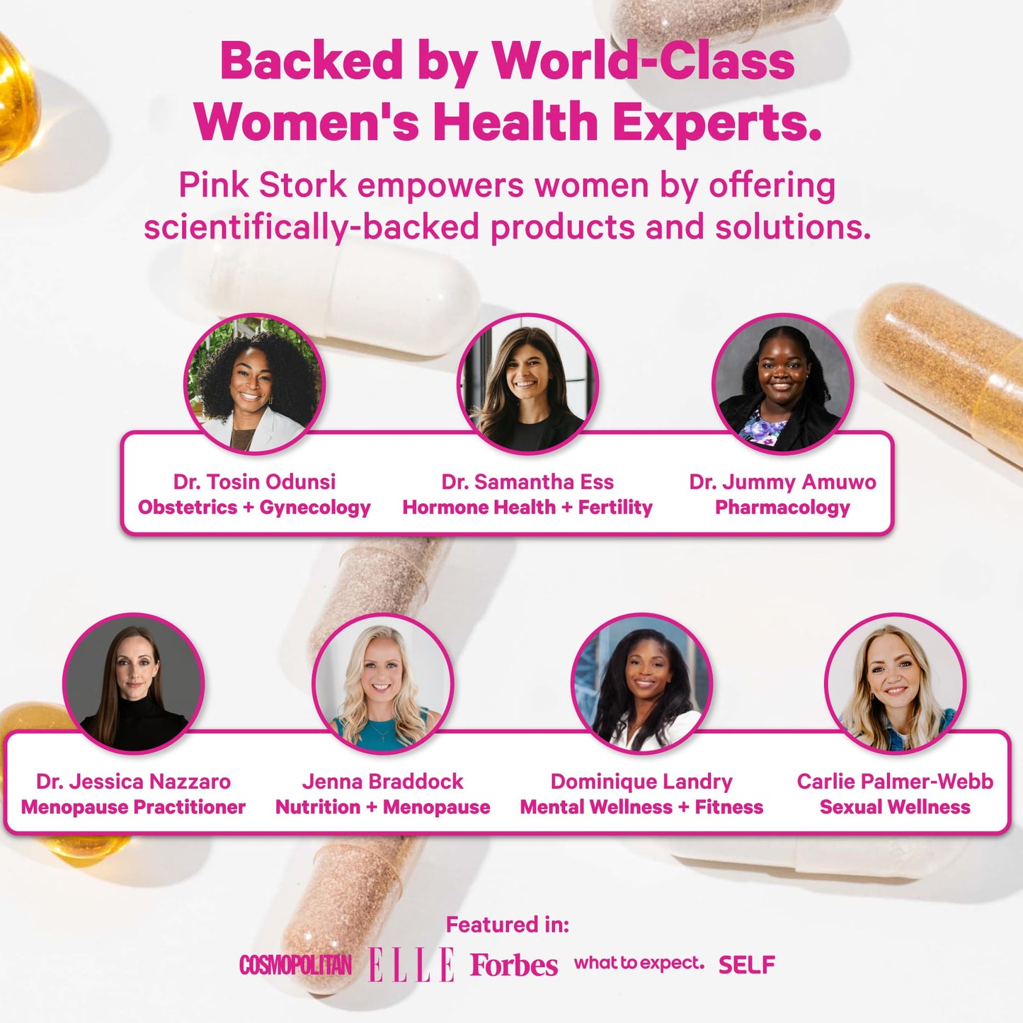 Pink Stork Fertility Gummies for Women, 60 Count | CoQ10, Myo-Inositol, Methylated Folate, Hormone Balance Support, OBGYN-Formulated