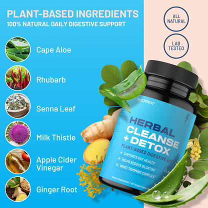 Nootrix Herbal Cleanse + Detox Cleanse for Weight Loss Products | 15 Day Gut Cleanse