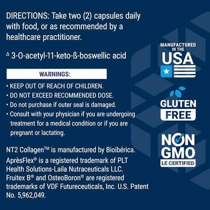 Life Extension ArthroMax® Advanced NT2 Collagen™ & AprèsFlex®, glucosamine sulfate, Boswellia (Indian Frankincense), Joint Health, Mobility, Gluten-Free, Non-GMO, 60 Capsules | Glucosamine Sulfate & Boswellia (Indian Frankincense) for Joint Health & Mobil