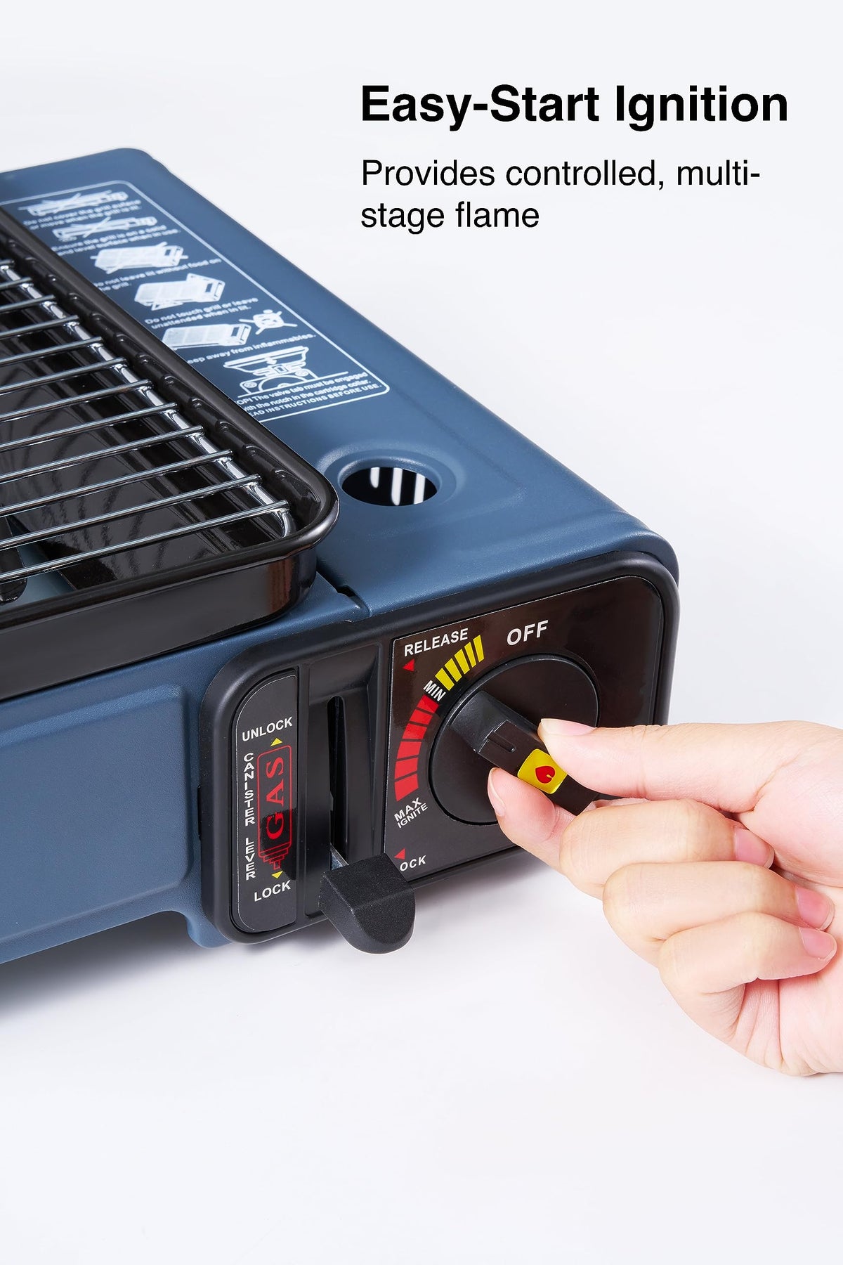 Sizzle Goods Portable Propane and Butane Dual Fuel Gas Grill with Iwatani Style Stainless