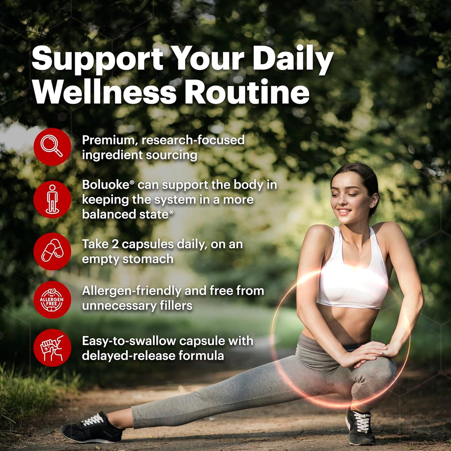 Boluoke Canada RNA Lumbrokinase Enzyme Supplement - Traditionally Inspired Circulatory Wellness Formula - Targeted Delivery Capsules - 60 Capsules