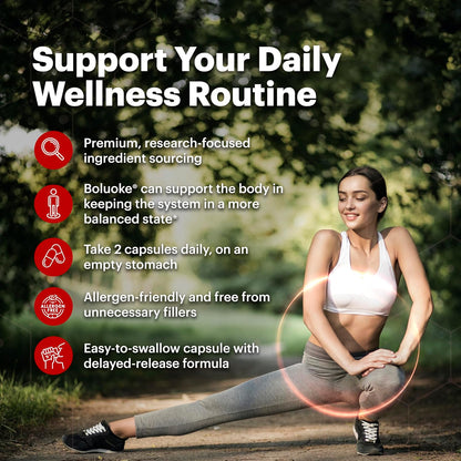Boluoke Canada RNA Lumbrokinase Enzyme Supplement - Traditionally Inspired Circulatory Wellness Formula - Targeted Delivery Capsules - 60 Capsules