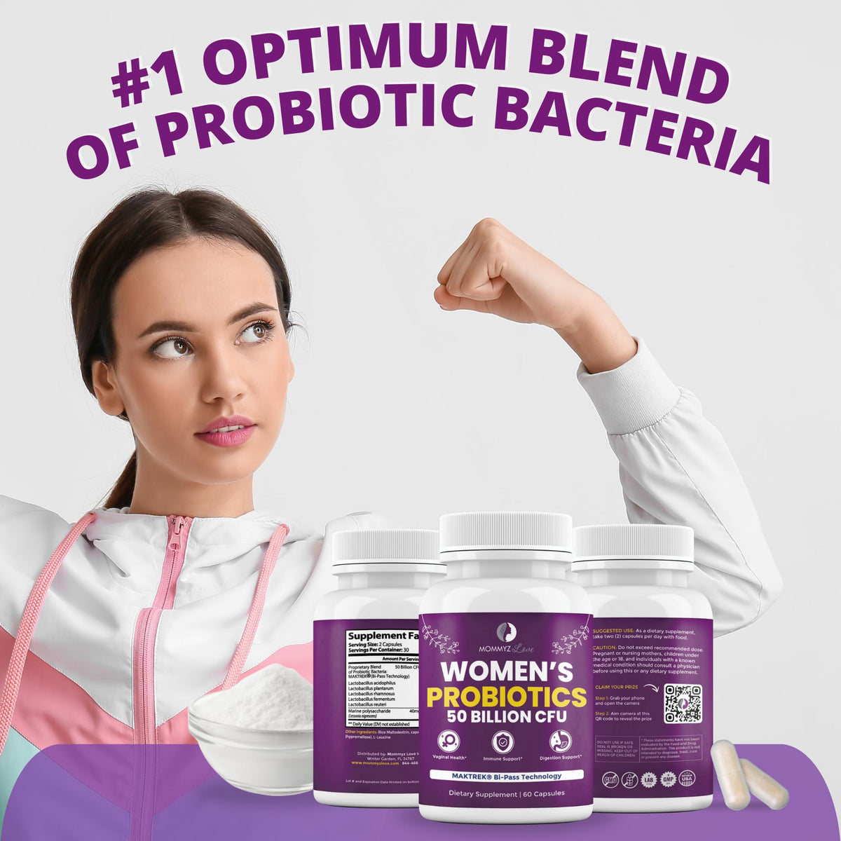 Probiotics for Vaginal Probiotics for Vaginal Odor Control, Balanced PH Levels Plus Apple Cider Vinegar Gummies